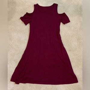 Art Class Cold Shoulder Dress